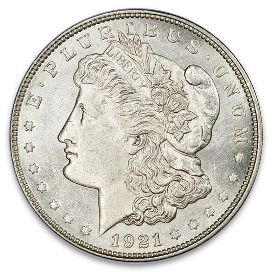 1921 Morgan Silver Dollar BU obverse