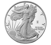 2026-W American Silver Eagle 250th Anniversary Proof obverse with 1776–2026 dates and Liberty Bell 250 privy