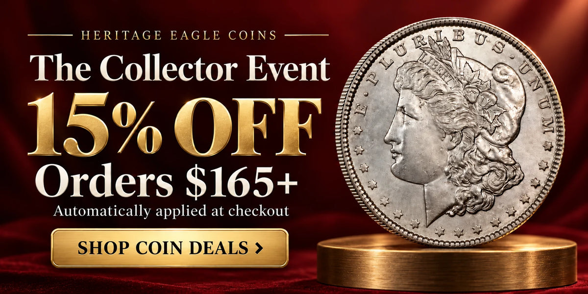 Heritage Eagle Coins — 15% off orders $165+, automatically applied at checkout