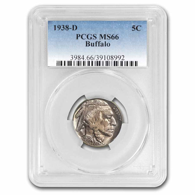 1938-D Buffalo Nickel PCGS MS66