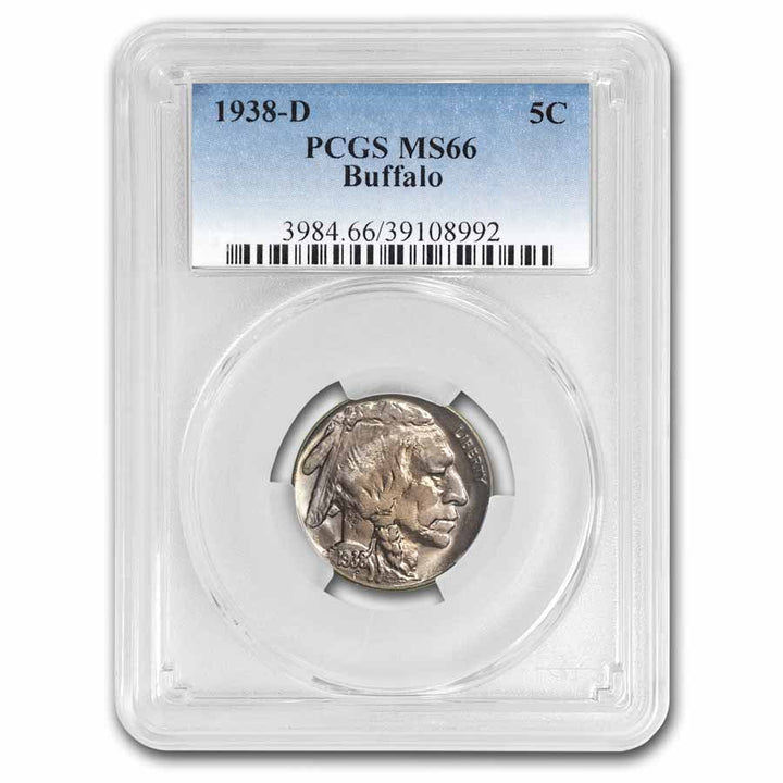 1938-D Buffalo Nickel PCGS MS66