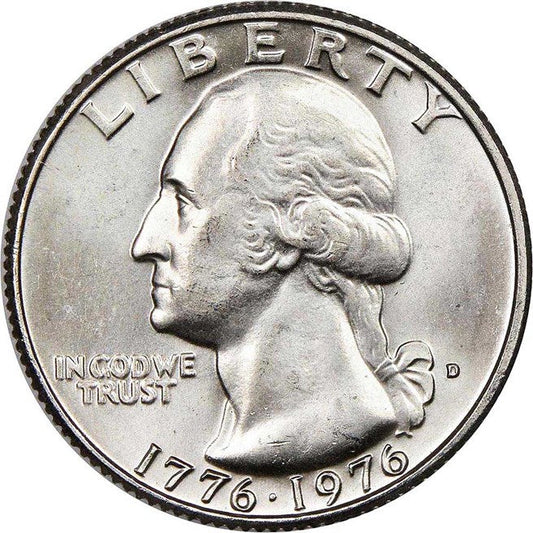 1776–1976-D Bicentennial Washington Quarter BU (Copper-Nickel Clad) — representative image